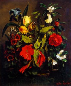 Natura morta di fiori, 1863 da Gustave Courbet
