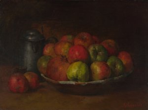 Natura morta con mele e un melograno, 1871-1872 da Gustave Courbet