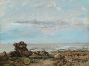 La spiaggia di Trouville, 1865 da Gustave Courbet