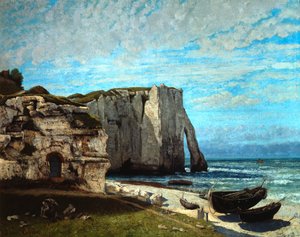 Le scogliere di Etretat dopo un temporale, 1870 da Gustave Courbet