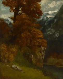 La valle di Ornans (Bords du Doubs; Effet d da Gustave Courbet