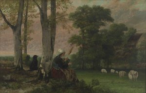La pastora (La filatrice bretone) da Gustave Courbet