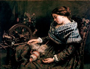 La filatrice addormentata da Gustave Courbet