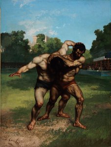I lottatori da Gustave Courbet