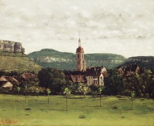 Veduta di Ornans e il suo Campanile da Gustave Courbet