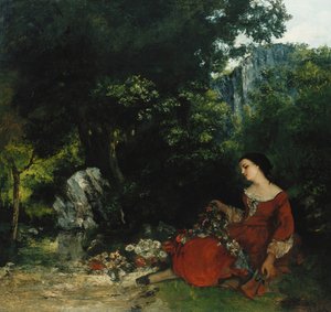 Donna con una ghirlanda; Femme à la Guirlande, 1856 da Gustave Courbet