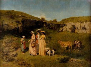 Giovani donne del villaggio da Gustave Courbet