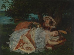 Giovani signore sulla riva della Senna, prima del 1857 da Gustave Courbet