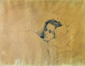 La morte di Maria Konstantinovna Bashkirtseva da Gustave Courtois
