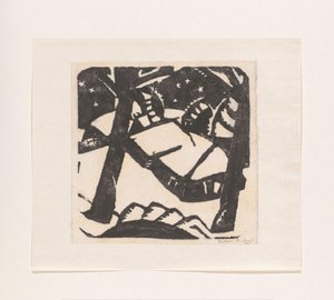 Alberi e tetti innevati da Gustave De Smet (signed by artist)