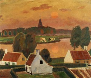 Vista di un villaggio da Gustave de Smet