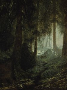 Cervi in un paesaggio forestale da Gustave Dore