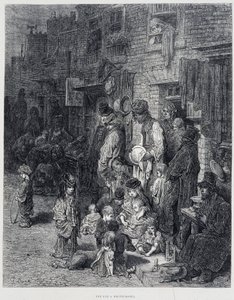 Una strada a Whitechapel - in "Londra" di Gustave Doré