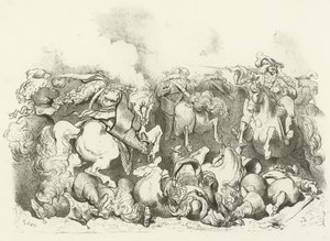 Carica di cavalleria leggera nel Regno di Luigi XIV da Gustave Dore