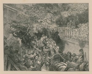 Una carrozza affollata da Gustave Dore