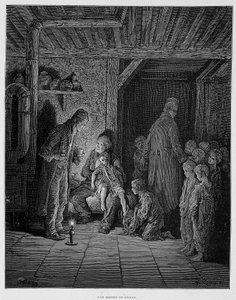 Una casa di rifugio - in "Londra" di Gustave Doré da Gustave Dore