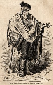 Un contadino della regione di Cordoba. Schizzo dal vivo di Gustave Doré (1832-1883) da Gustave Dore