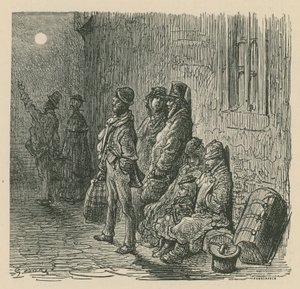 Una scena di vita londinese da Gustave Dore