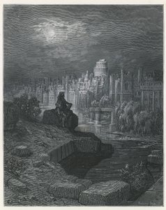Un viaggiatore dalla Nuova Zelanda contempla le rovine di Londra da Gustave Dore