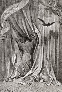 Dopo un disegno di Gustave Doré per la poesia Il Corvo di Edgar Allan Poe. Da Vita e Ricordi di Gustave Doré, pubblicato nel 1885.