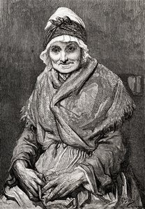 Dopo un disegno fatto nel 1880 da Gustave Doré della sua infermiera Françoise. Da Vita e Ricordi di Gustave Doré, pubblicato nel 1885