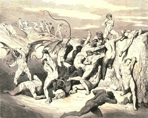 Ah! Come li hanno fatti saltare al primo colpo!, c1890 da Gustave Dore