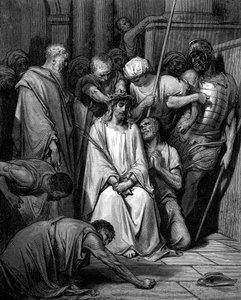 Cristo deriso e la corona di spine posta sulla sua testa da Gustave Dore