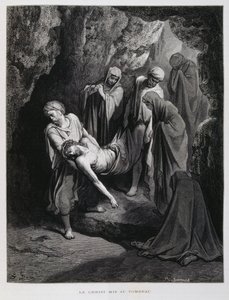 Cristo portato al sepolcro, Illustrazione dalla Bibbia di Doré da Gustave Dore