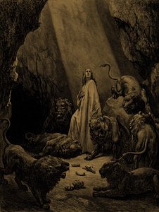 Daniele nella fossa dei leoni, di Doré da Gustave Dore