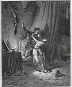 Don Fernand dichiara il suo amore a Dorothee - da "Don Chisciotte della Mancia" di Miguel Cervantes da Gustave Dore