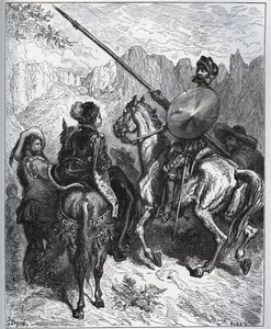 Don Chisciotte accetta la missione proposta da Dorothee-Principessa di Micomicon - da "Don Chisciotte della Mancia" di Miguel Cervantes da Gustave Dore