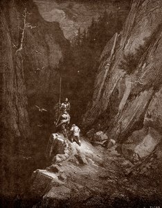 Don Chisciotte e Sancho Panza nel cuore della Sierra Morena Incisione di Gustave Doré (1832-1883) per 