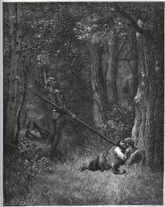 Don Chisciotte sveglia Sancho Panza - da "Don Chisciotte della Mancia" di Miguel Cervantes