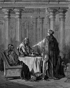 Ester davanti a suo marito il re Assuero Serse I di Persia da Gustave Dore