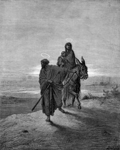 Fuga in Egitto da Gustave Dore