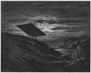 Bibbia di Gustave Doré: Sansone porta via le porte di Gaza da Gustave Dore