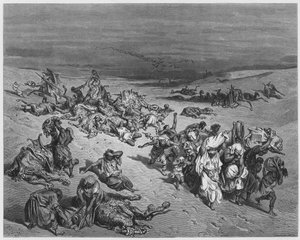 Gustave Doré Bibbia: La moria del bestiame da Gustave Dore
