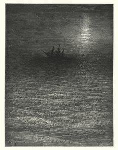 Illustrazione di Gustave Doré per La ballata del vecchio marinaio di Coleridge (incisione) da Gustave Dore