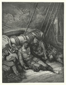 Illustrazione di Gustave Doré per La ballata del vecchio marinaio di Coleridge (incisione) da Gustave Dore