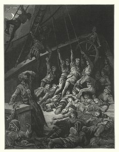 Illustrazione di Gustave Doré per La ballata del vecchio marinaio di Coleridge (incisione) da Gustave Dore