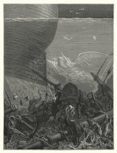 Illustrazione di Gustave Doré per La ballata del vecchio marinaio di Coleridge (incisione) da Gustave Dore