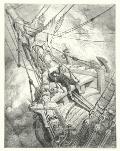 Illustrazione di Gustave Doré per La ballata del vecchio marinaio di Coleridge (incisione)