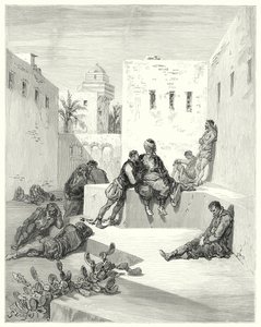 Don Chisciotte di Gustave Doré: "Alla fine ho deciso di fidarmi di un rinnegato di Murcia, che mi aveva mostrato grandi prove della sua gentilezza" da Gustave Dore