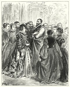 La moglie di Don Antonio aveva invitato diversi dei suoi amici a un ballo, per onorare il suo ospite da Gustave Dore