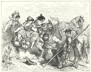 Don Chisciotte di Gustave Doré: "Don Chisciotte guardava con occhi dubbiosi e sconsolati la creatura che Sancho chiamava regina e signora"