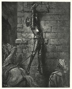 Sarebbe inevitabilmente caduto a terra, se il suo polso non fosse stato saldamente legato alla corda da Gustave Dore