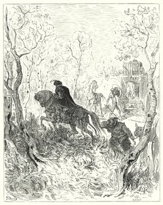 Don Chisciotte di Gustave Doré: "Si posizionò proprio davanti alla porta della gabbia" da Gustave Dore