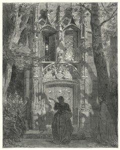 Don Chisciotte di Gustave Doré: "Qui la damigella corteggiatrice terminò la sua canzone"