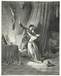 Don Chisciotte di Gustave Doré: "Sono tuo in questo momento, bella Dorotea: vedi, ti do qui la mia mano per essere tua" (incisione) da Gustave Dore