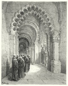 Don Chisciotte di Gustave Doré: "Vidi una processione triste di bellissime damigelle, tutte vestite di nero"